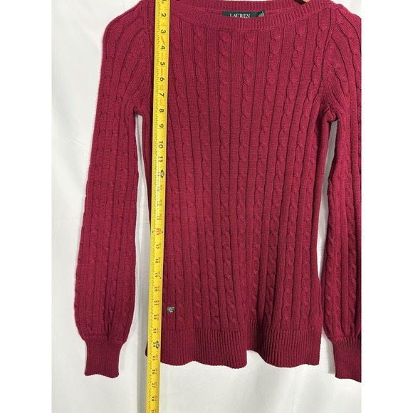 LRL Ralph Lauren Womens XXS Cable Knit Sweater Y2K Preppy Fall Heritage Classy - Picture 7 of 10